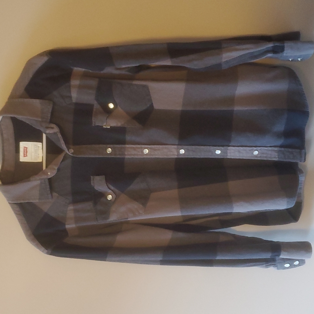 Levi's Black and grey button down